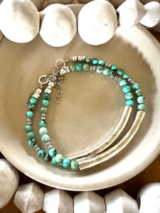 Hubei Turquoise Tube Bracelet