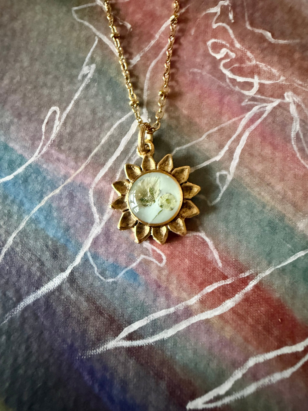 Floral Sunflower Necklace