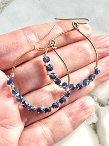 Kyanite Hoop Earrings