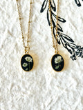 Floral Oval Gold Necklace