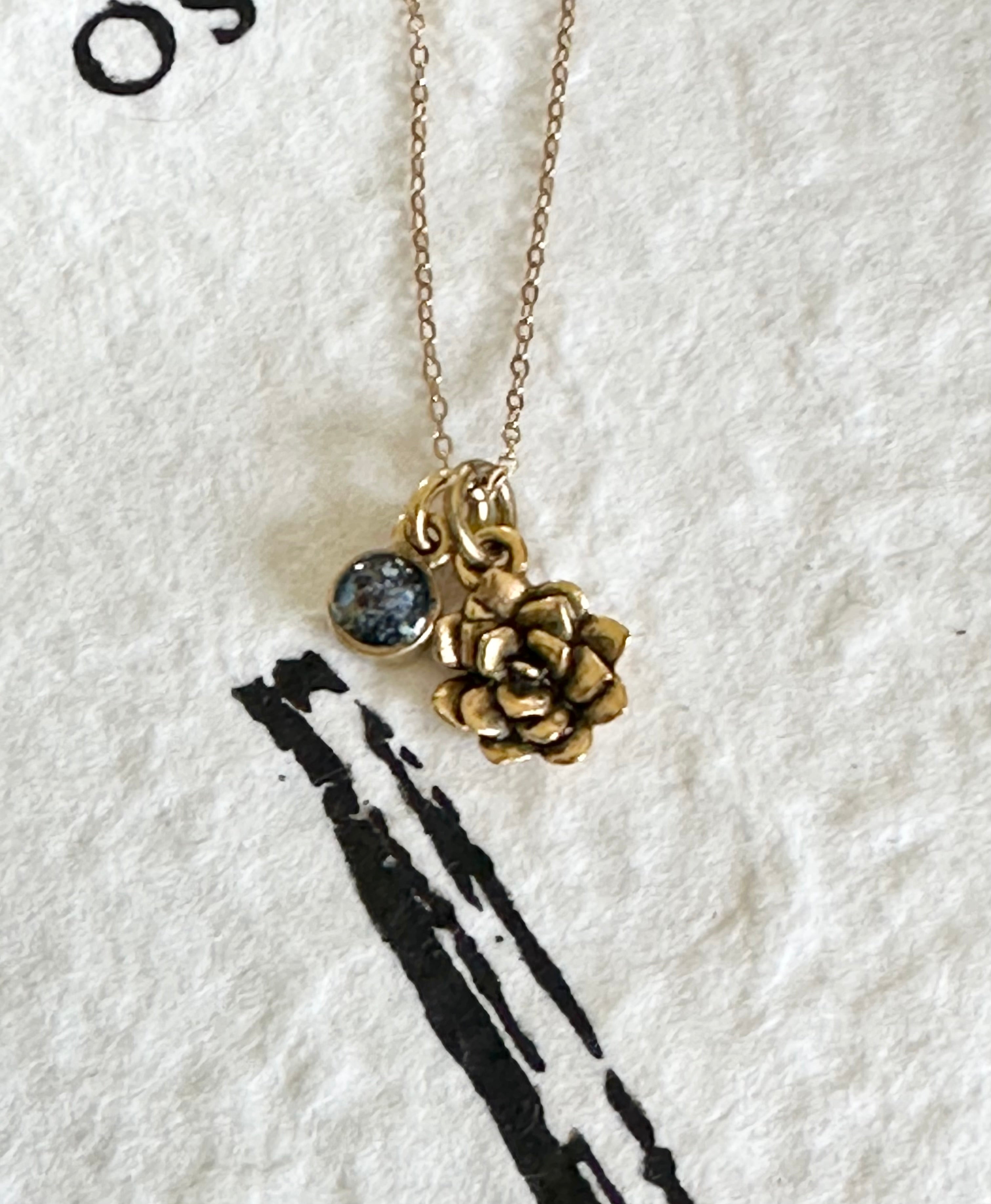 Succulent Flower Necklace
