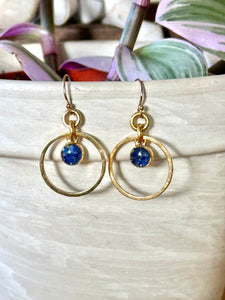 Ava Hammered Circle Earrings