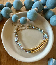 Larimar Tube Bracelet