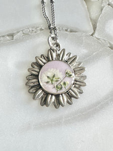 Floral Aster Pendant Necklace