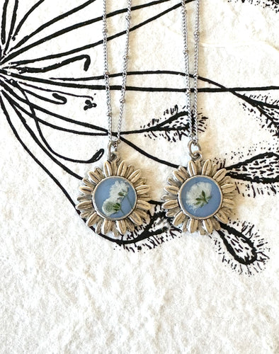 Floral Aster Pendant Necklace