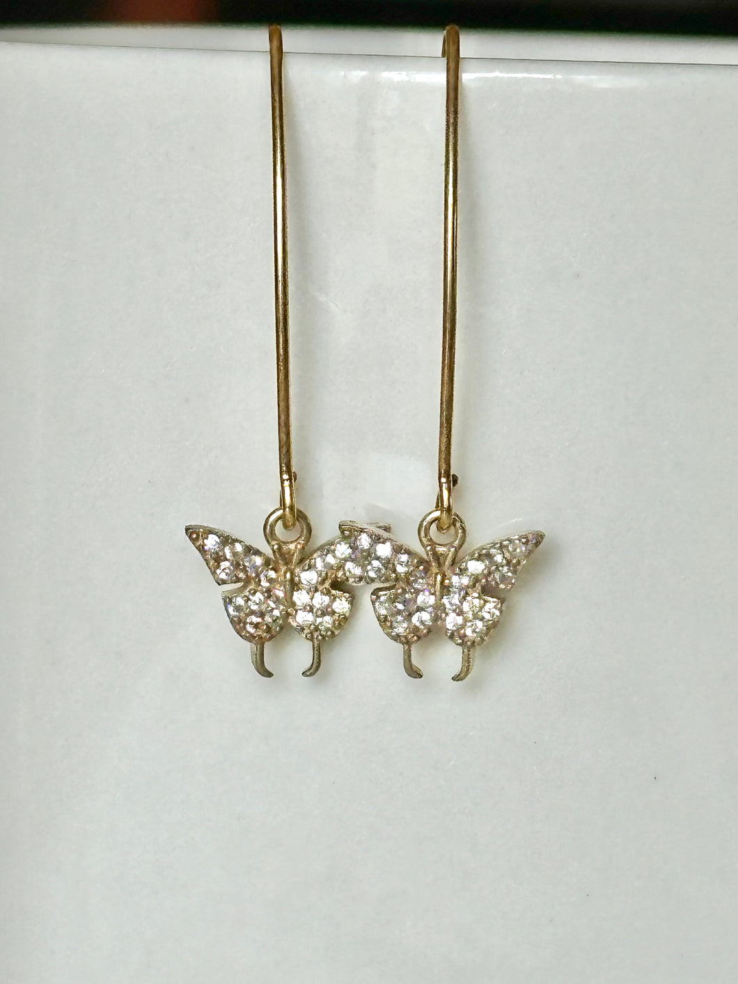 Pave Butterfly Earrings
