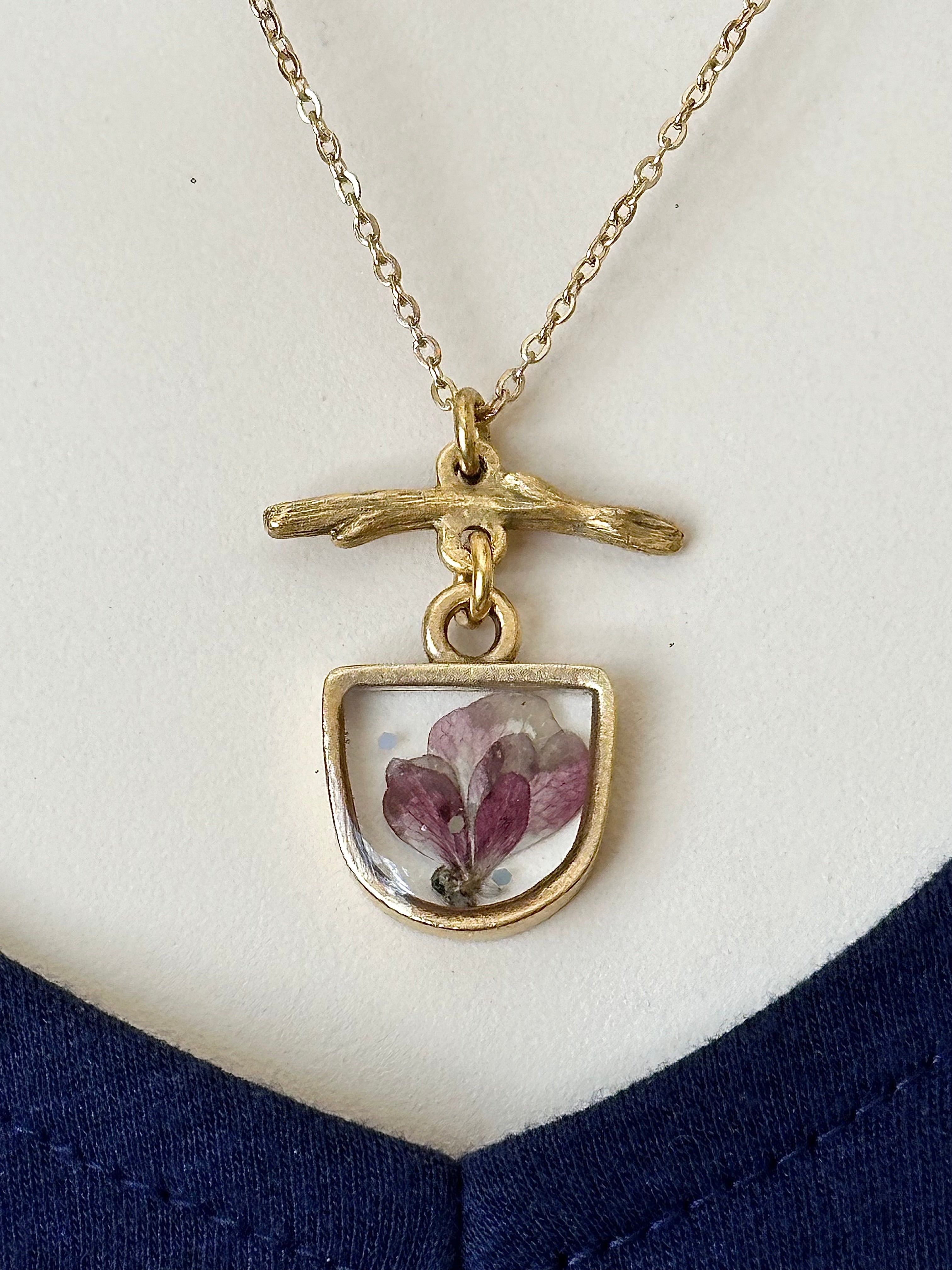 Floral Twig Necklace
