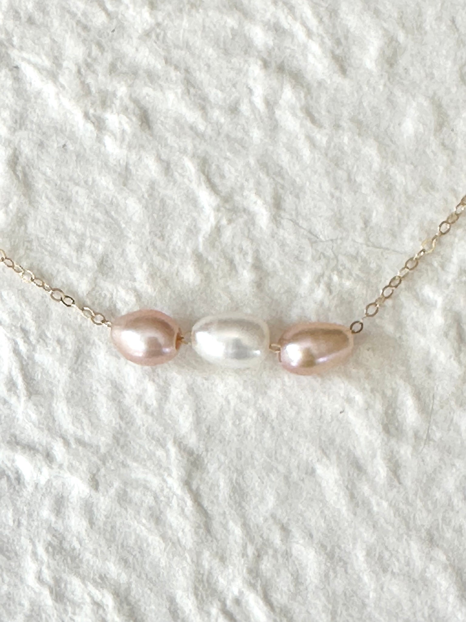 Tri color clearance pearl necklace