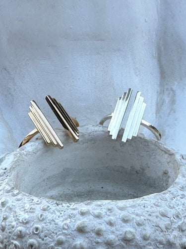 Proof Stacked Bar Adjustable Ring
