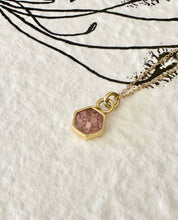 Petite Hexagon Gemstone Necklace