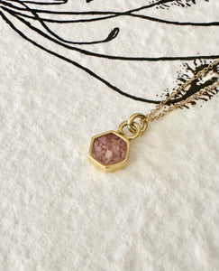 Petite Hexagon Gemstone Necklace