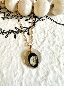 Floral Organic Disc Necklace