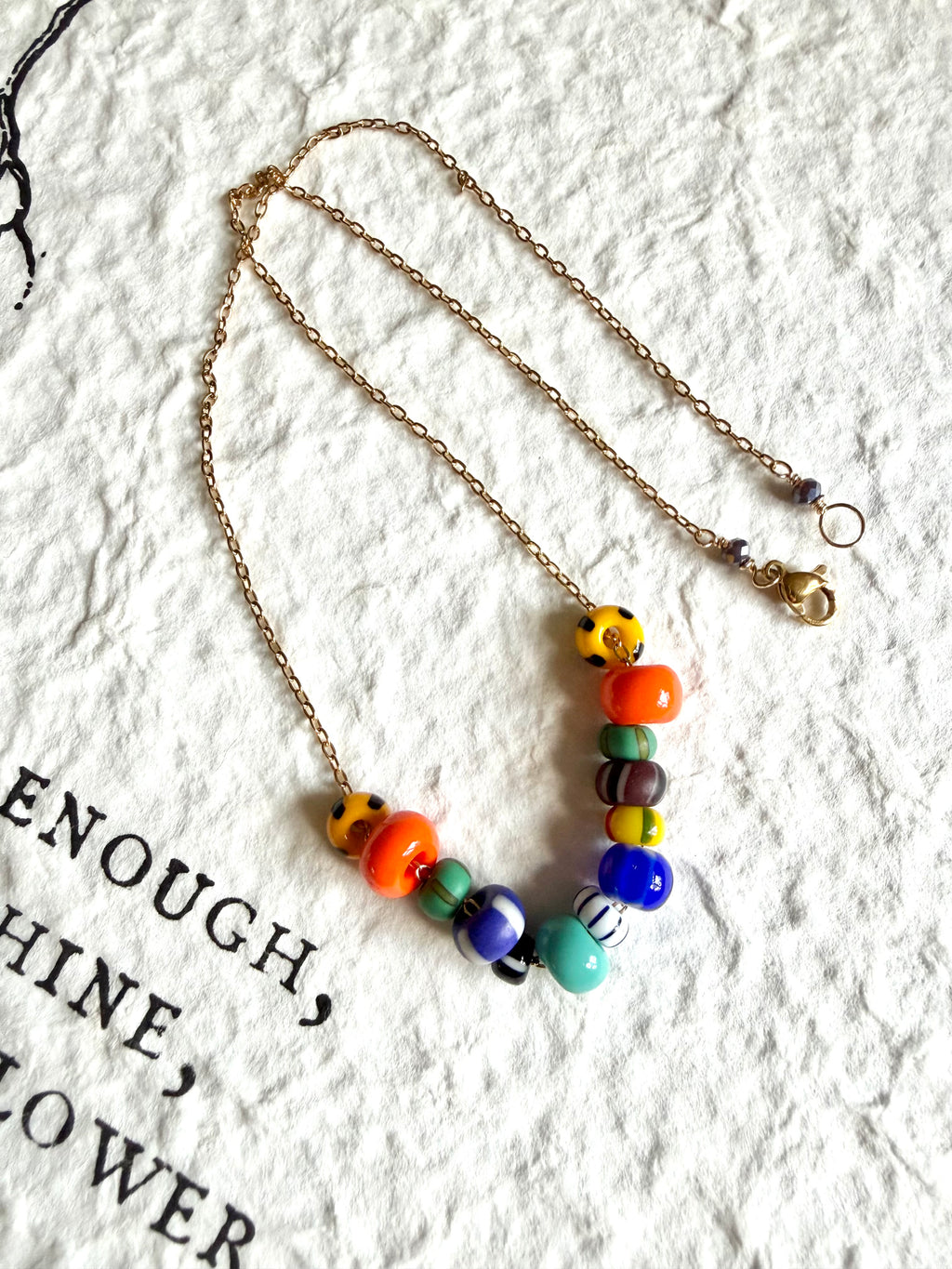 African Hand Painted Necklace