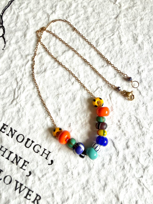 African Hand Painted Necklace