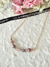 Pink & Purple Tourmaline Gold-filled Necklace