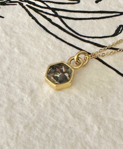 Petite Hexagon Gemstone Necklace