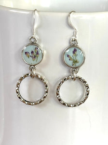 Floral Pastel Dangle Earrings