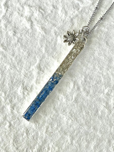 Gemstone Vertical Bar Necklace