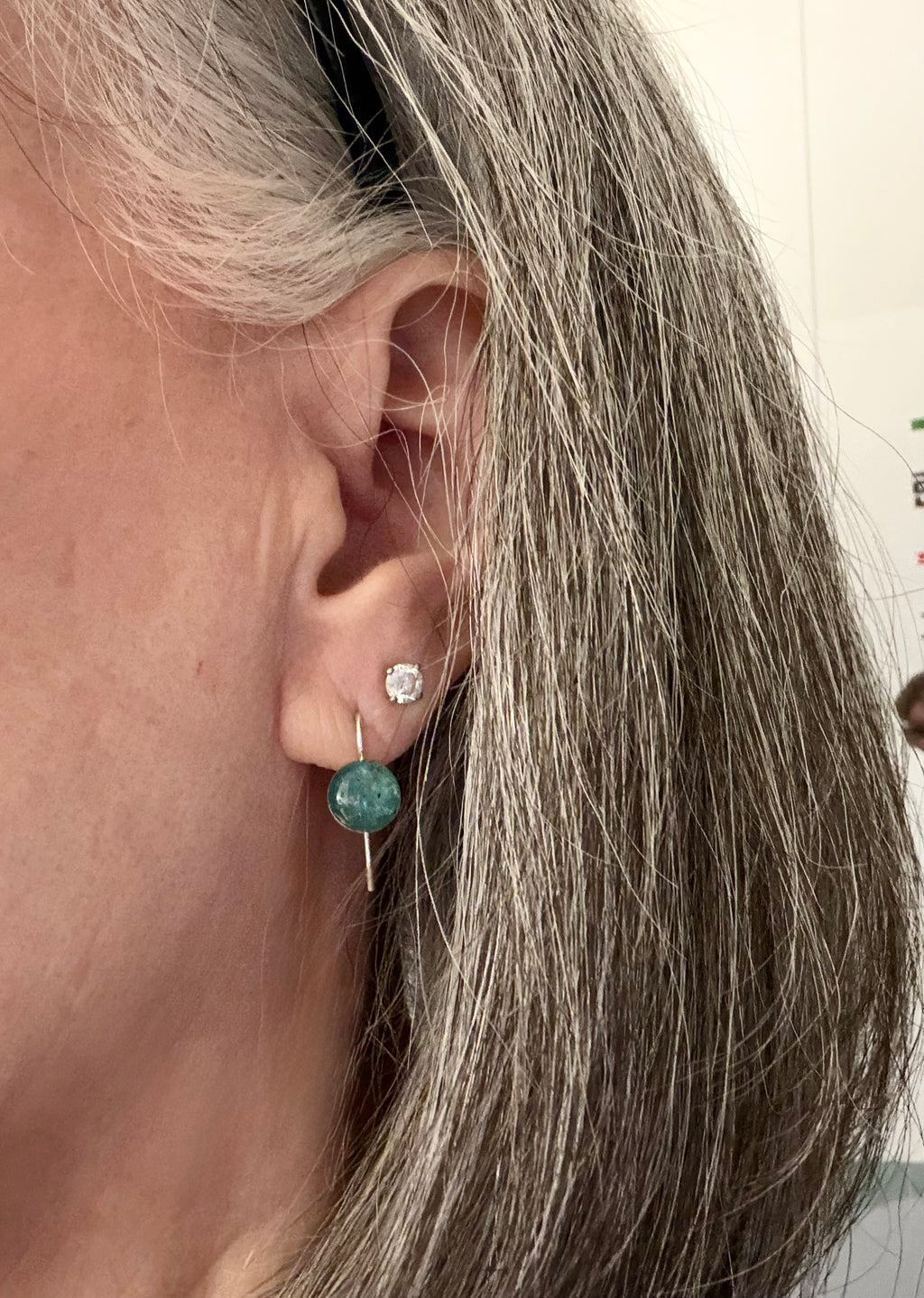 Mosaic Wire Drop Earrings