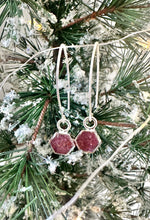 Hexagon Crushed Gemstone Earrings