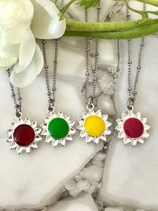 Colorful Sunflower Necklace
