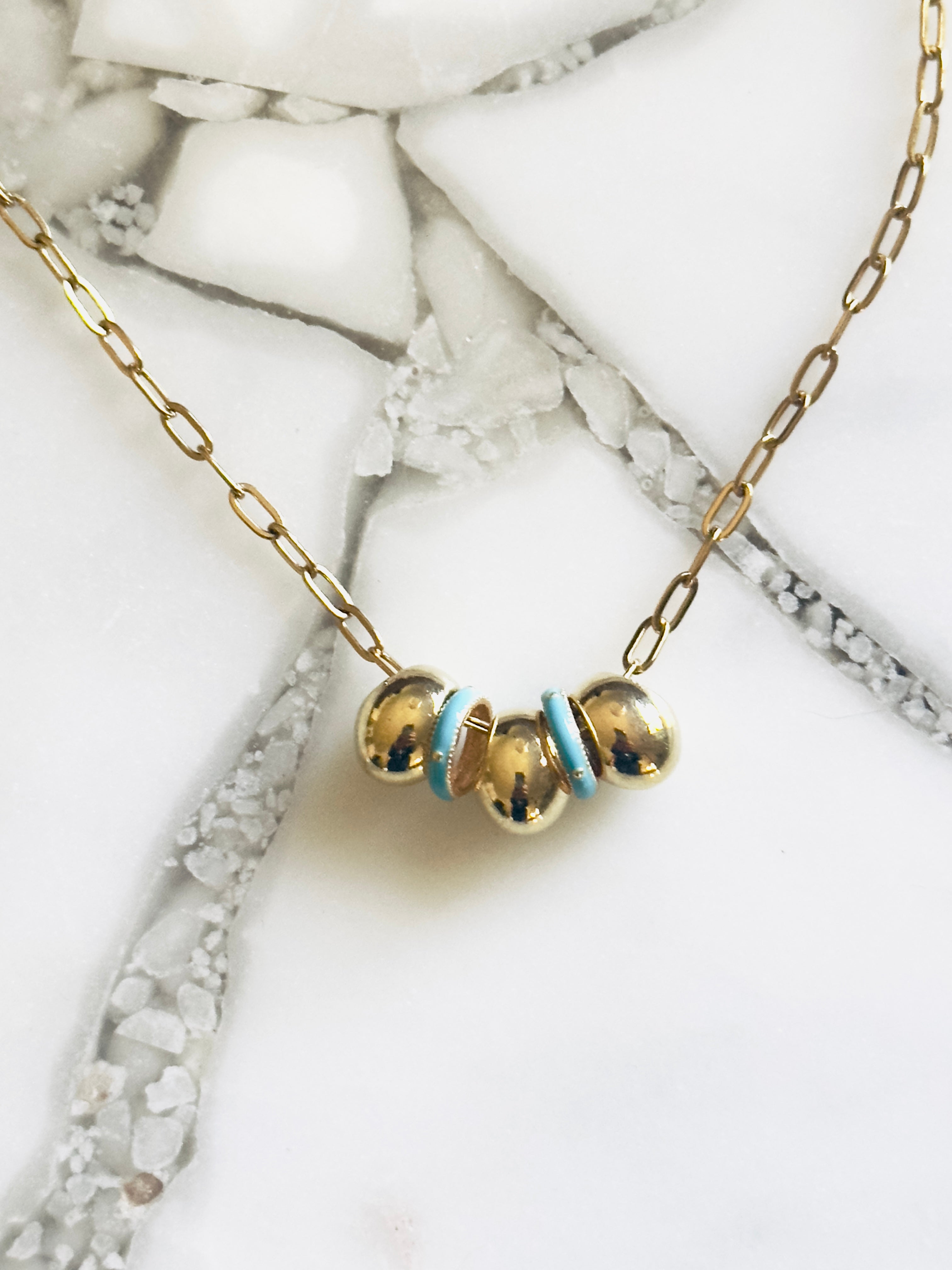 Chunky Teardrop Bead Necklace