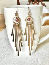 Graduated Paddle Gemstone Earrings
