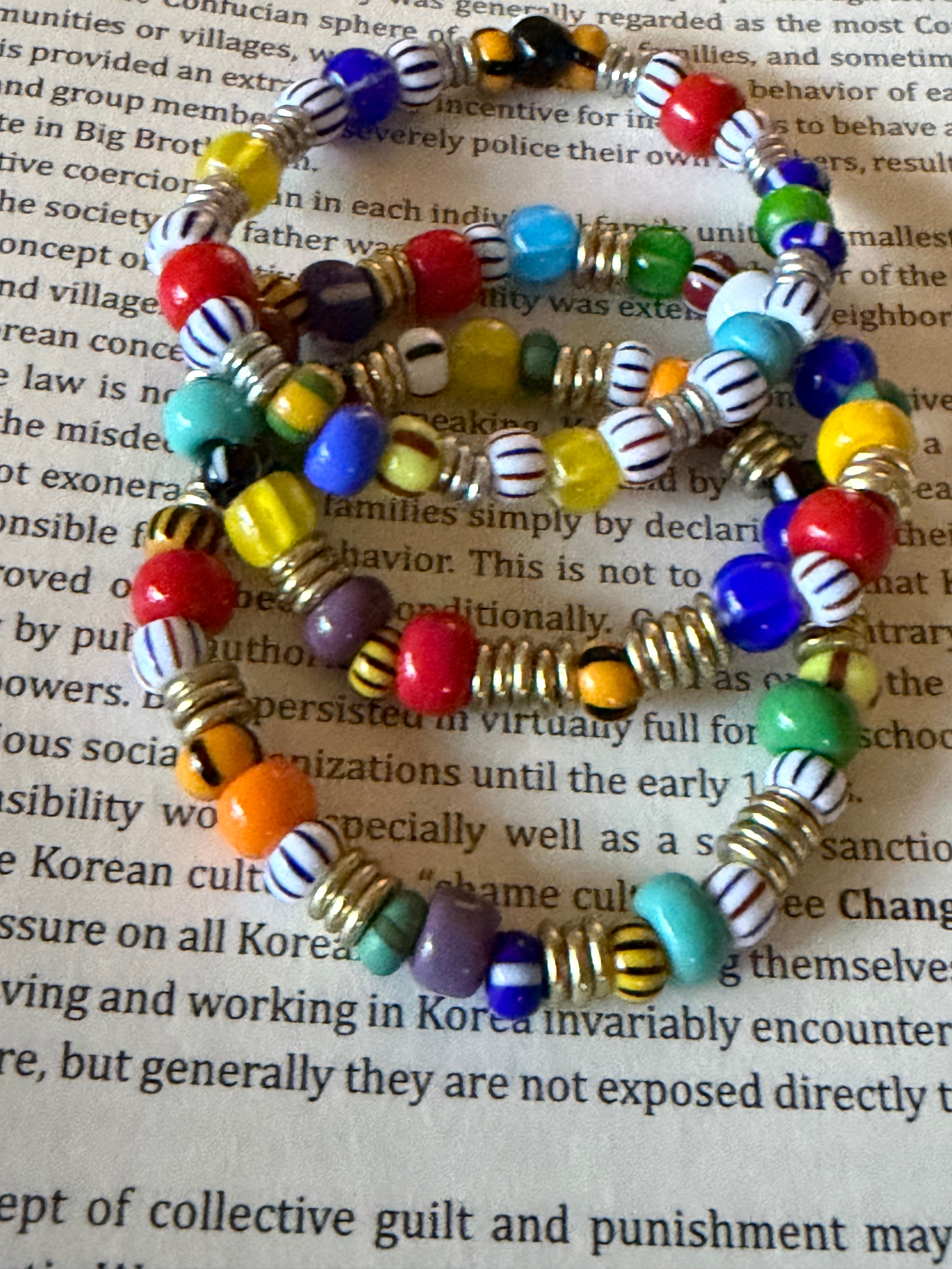 African Hand Painted Bracelet