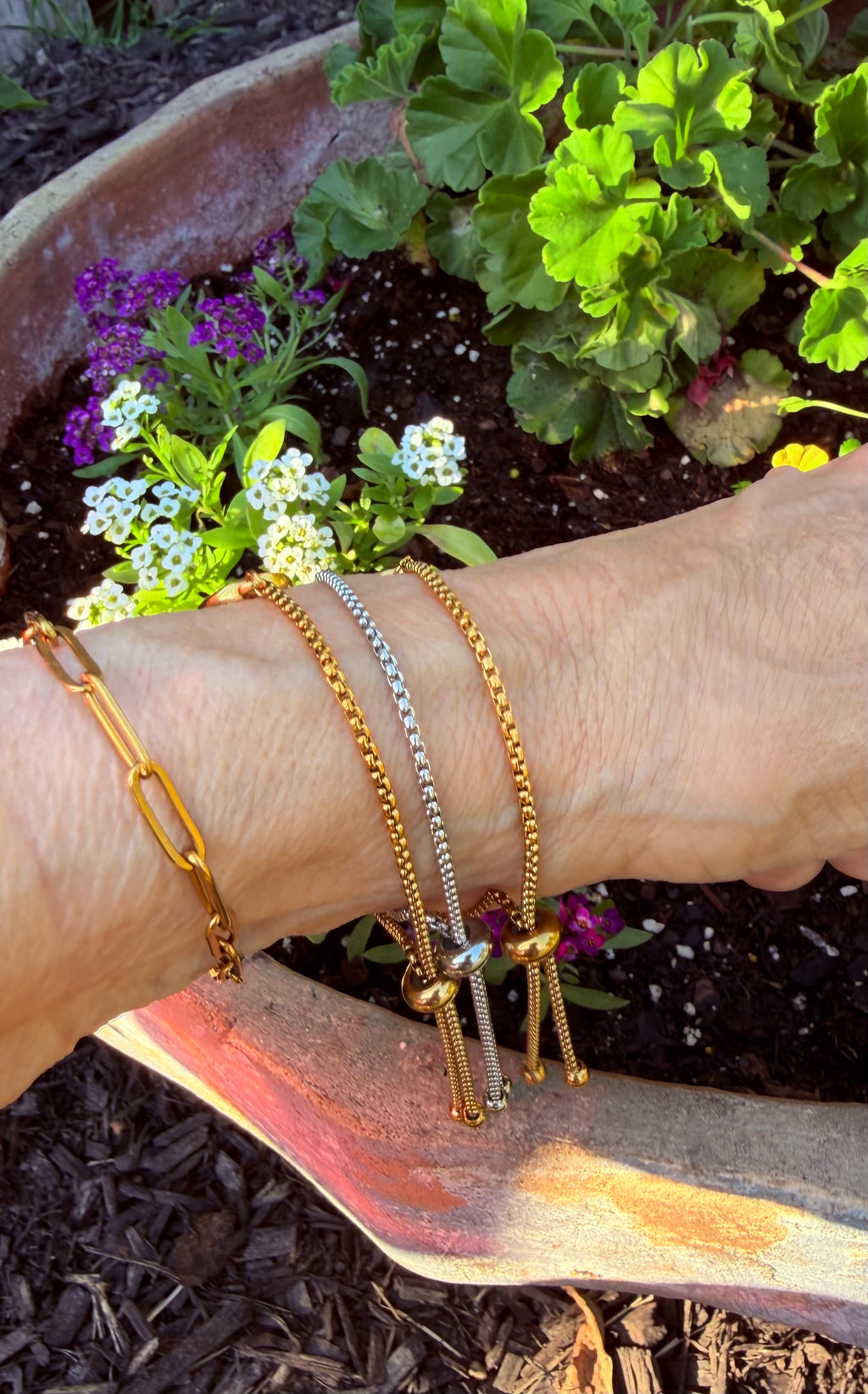 Floral Link Bracelet