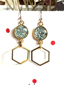 Dazzling Hexagon Earrings