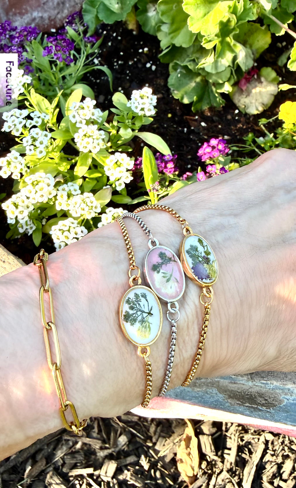 Floral Link Bracelet