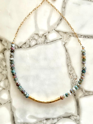 Fancy Jasper Tube Necklace