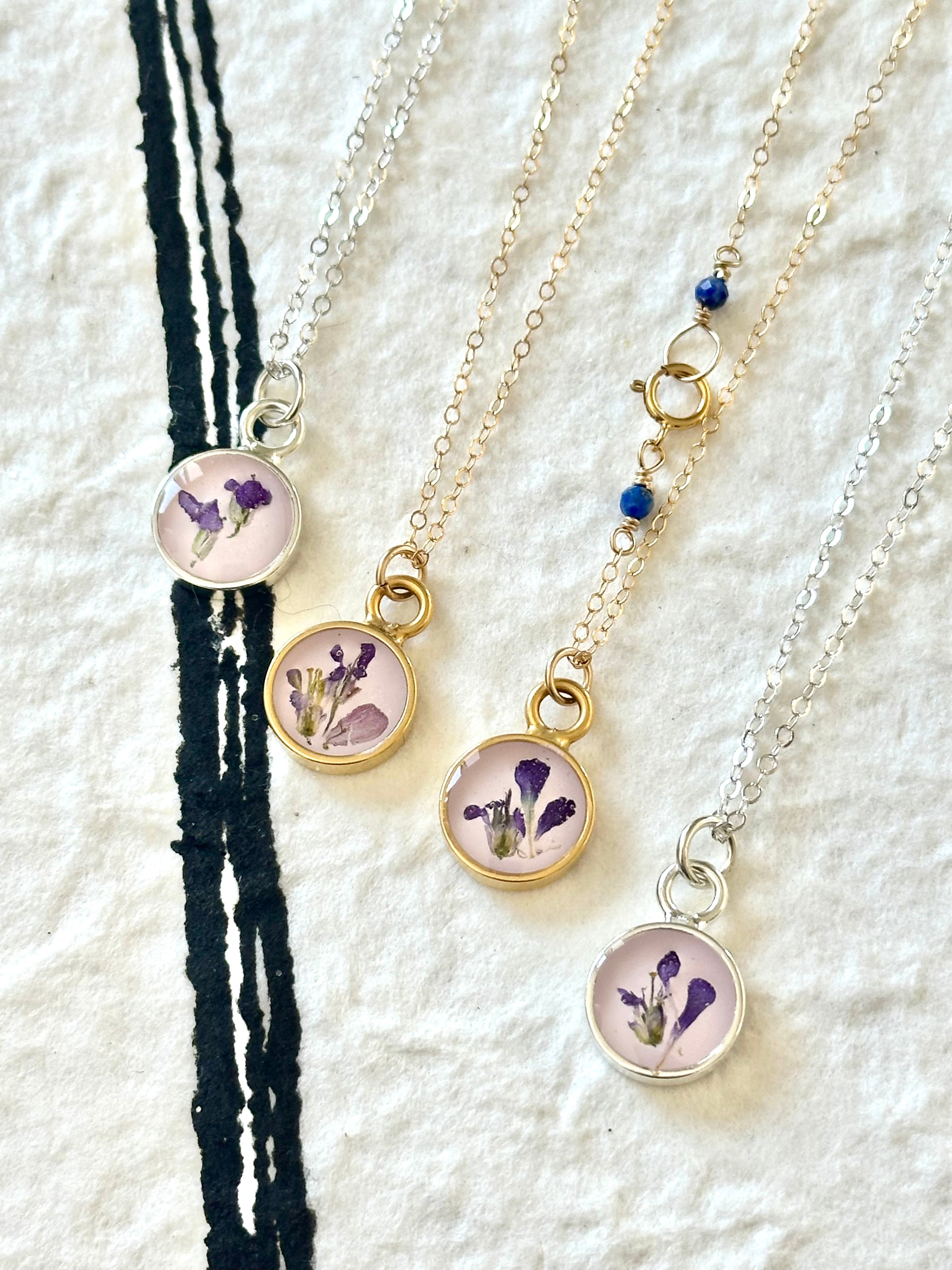 Petite Floral Circle Necklace