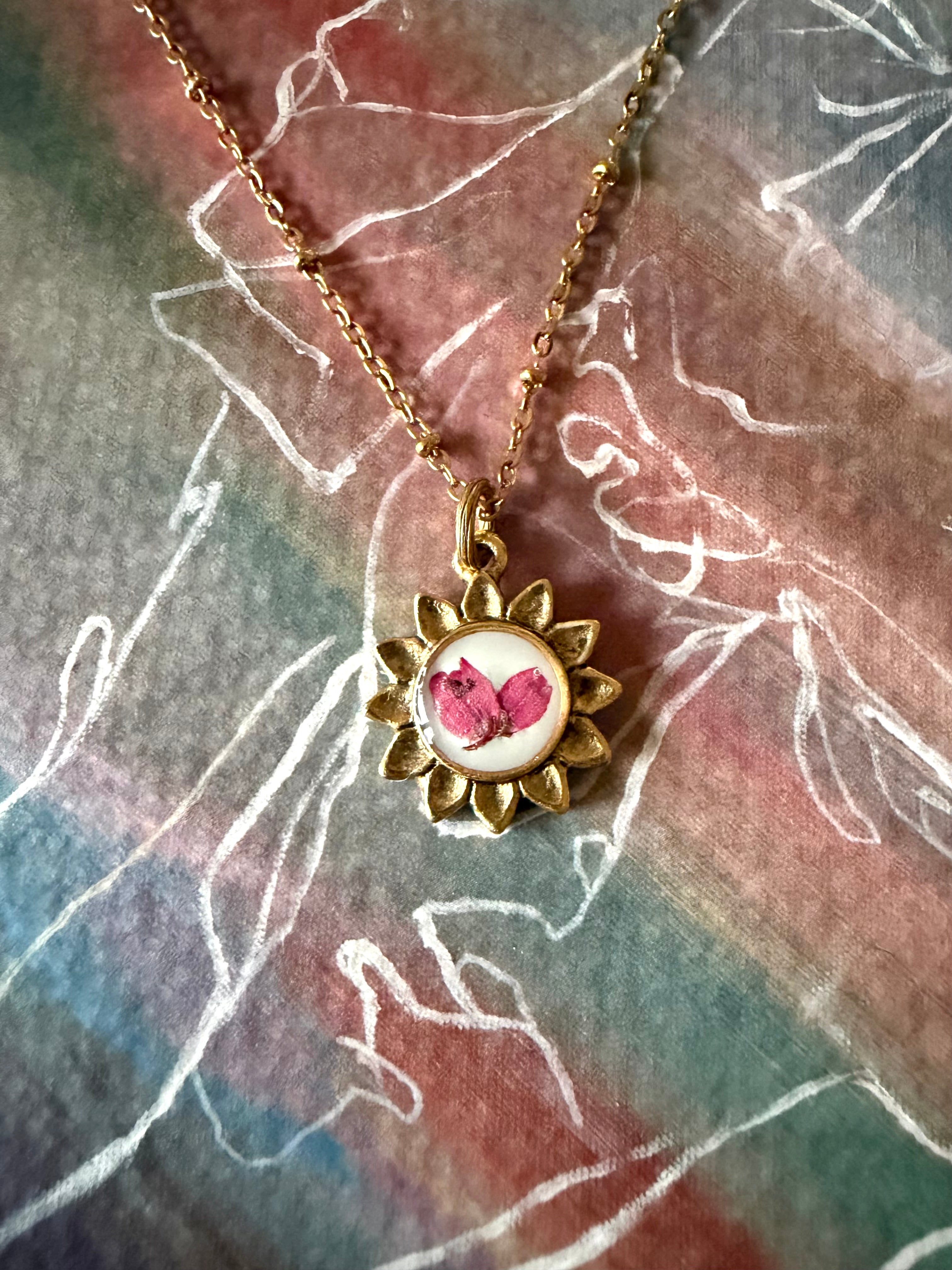 Floral Sunflower Necklace