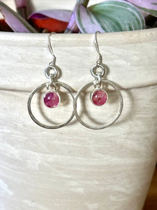 Ava Hammered Circle Earrings