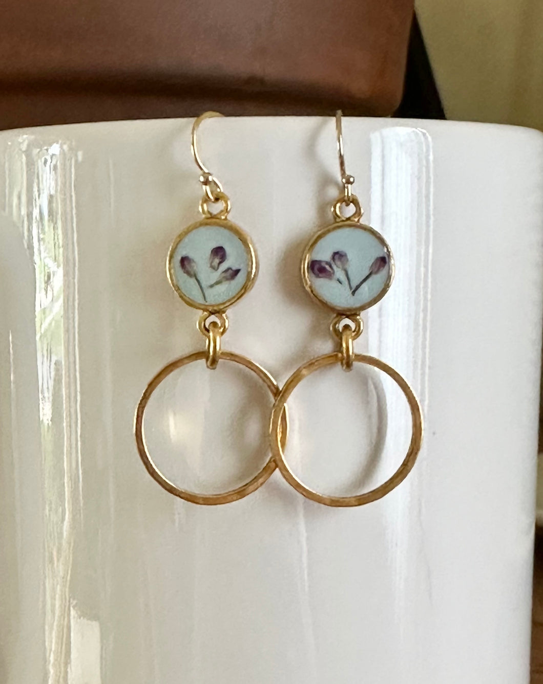 Floral Pastel Dangle Earrings