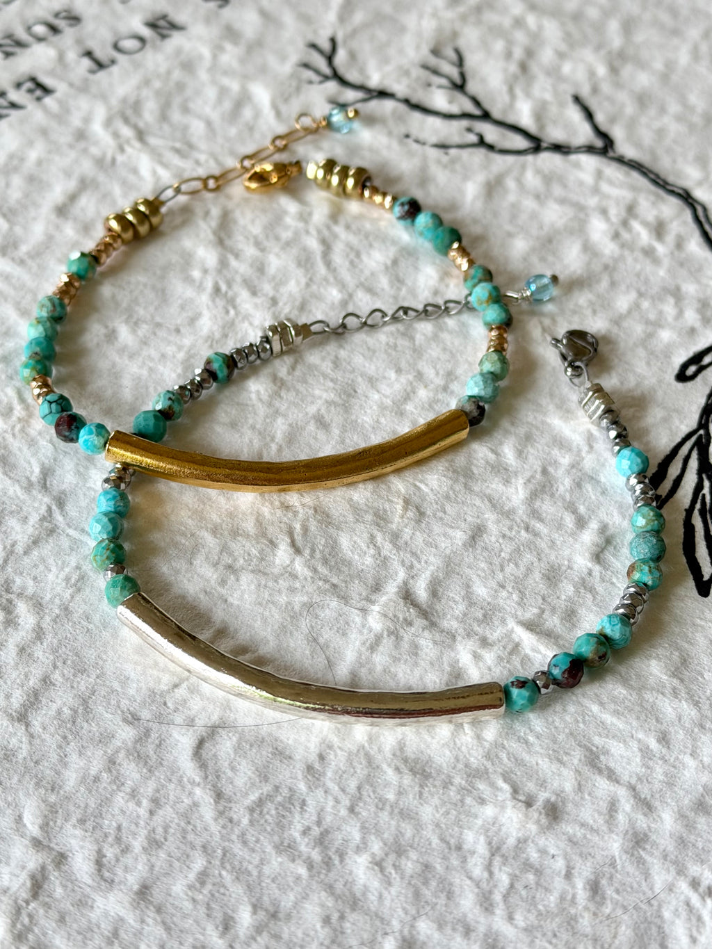 Hubei Turquoise Tube Bracelet
