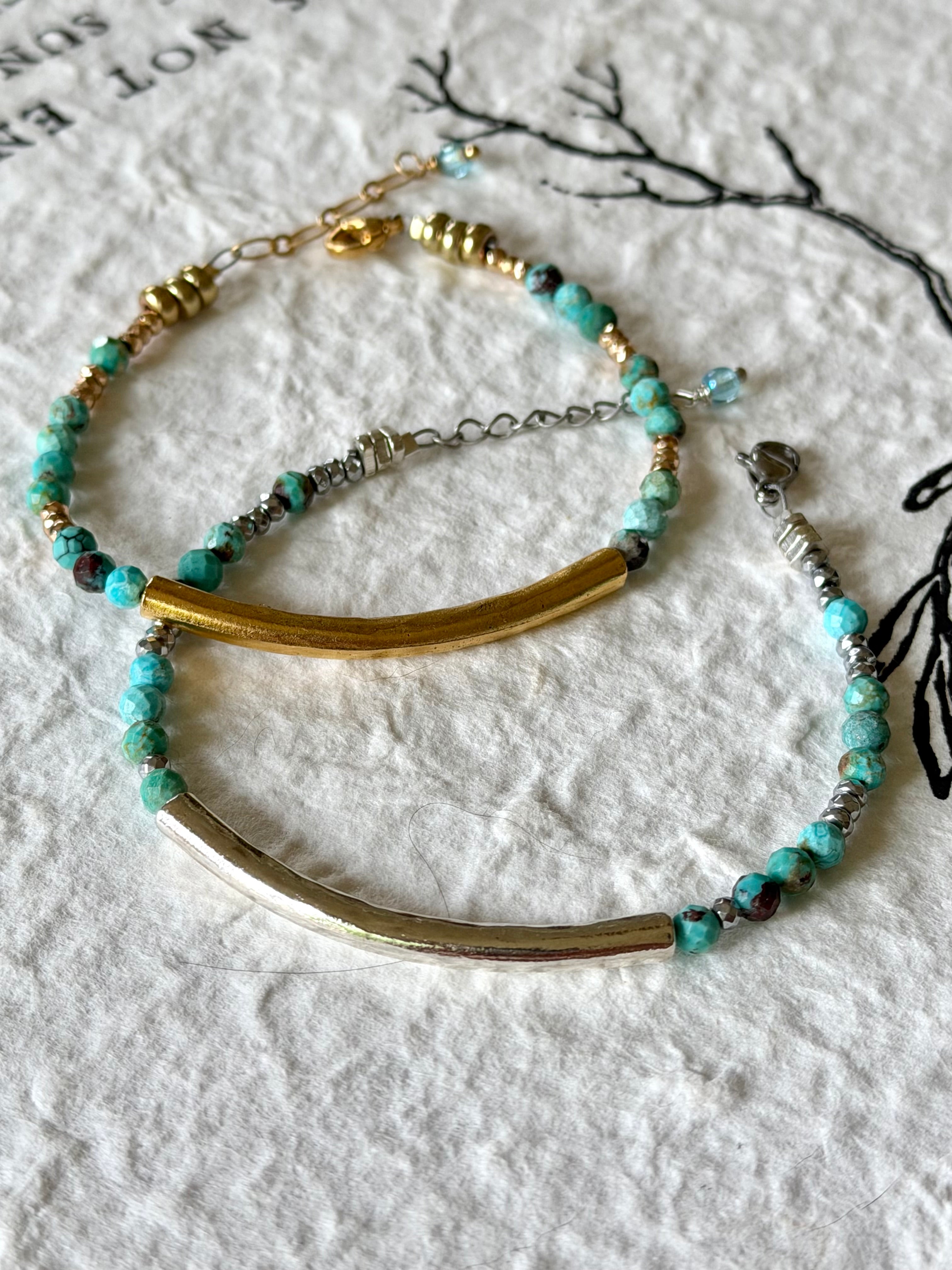 Hubei Turquoise Tube Bracelet