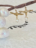 Pearl Twig Earrings
