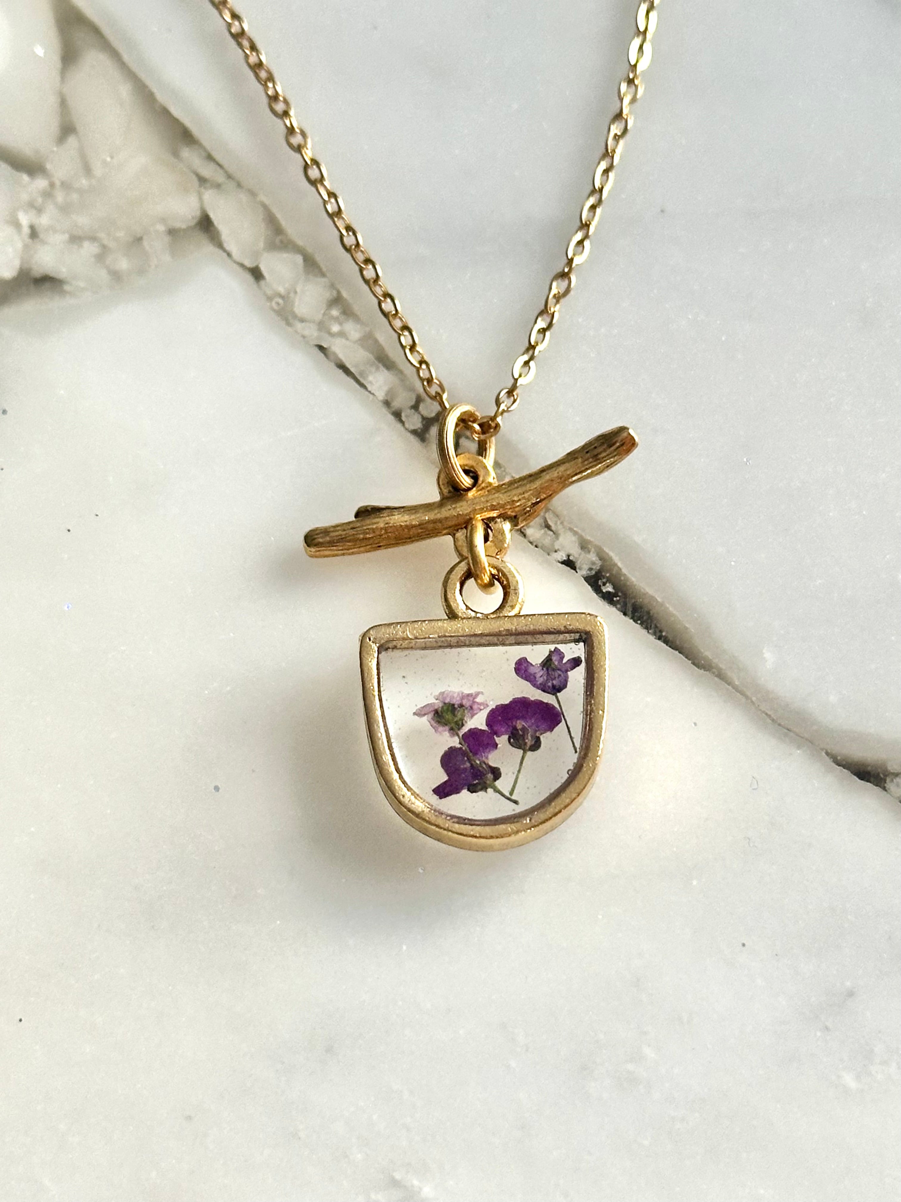 Floral Twig Necklace
