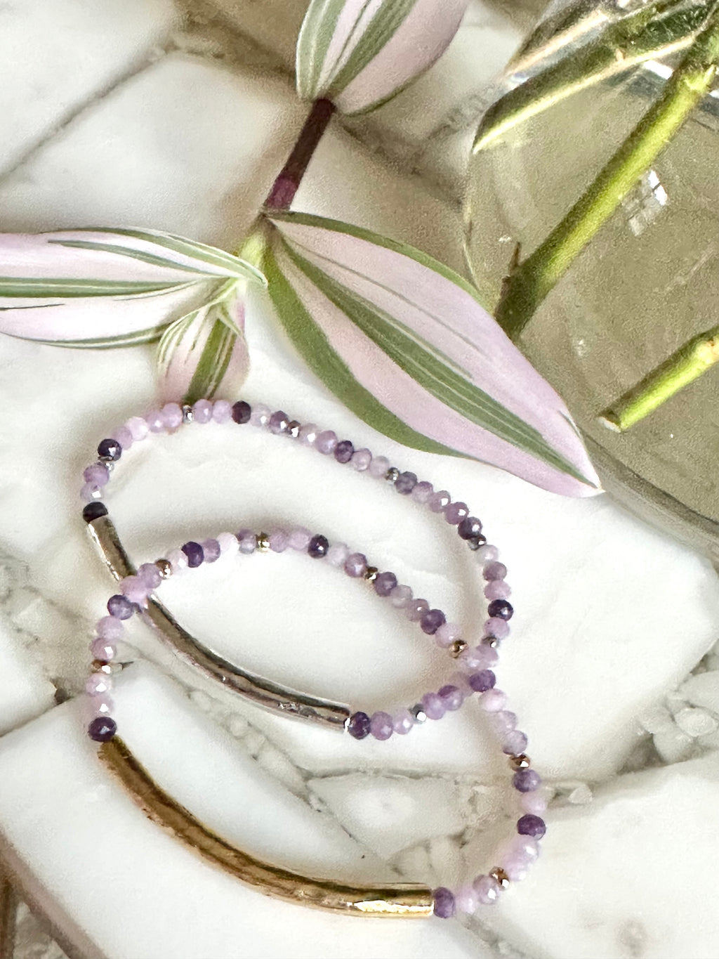 Lavender Lepidolite Bracelet