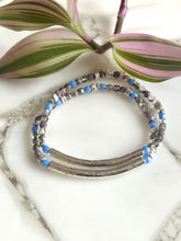 Artisan Tube & Czech Glass Stretch Bracelet