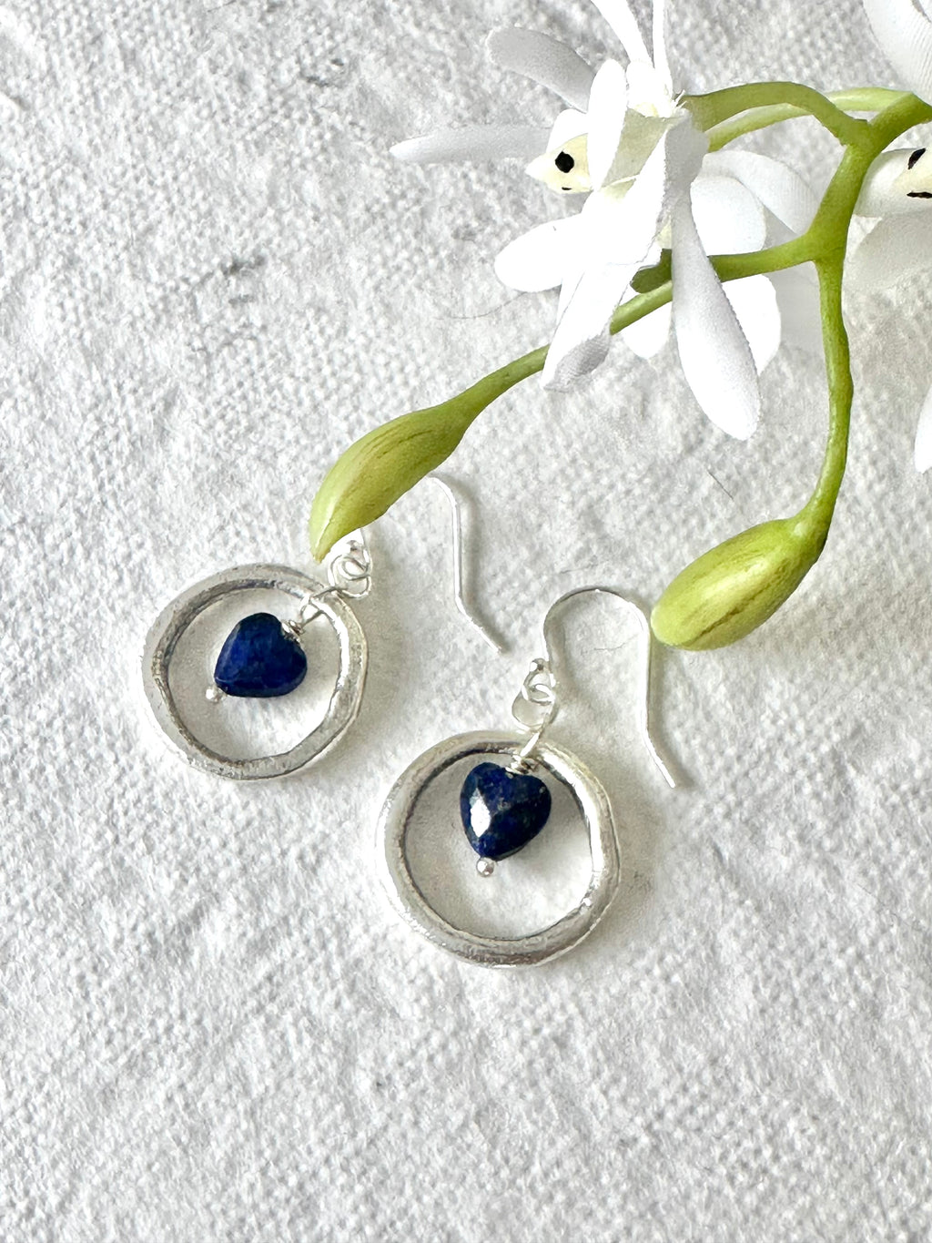 Organic Gem Hoops