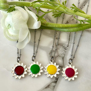 Colorful Sunflower Necklace