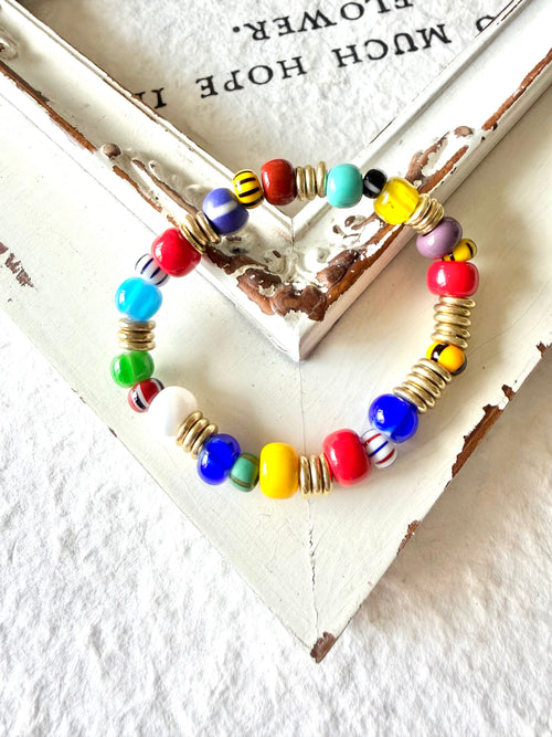 African Hand Painted Bracelet