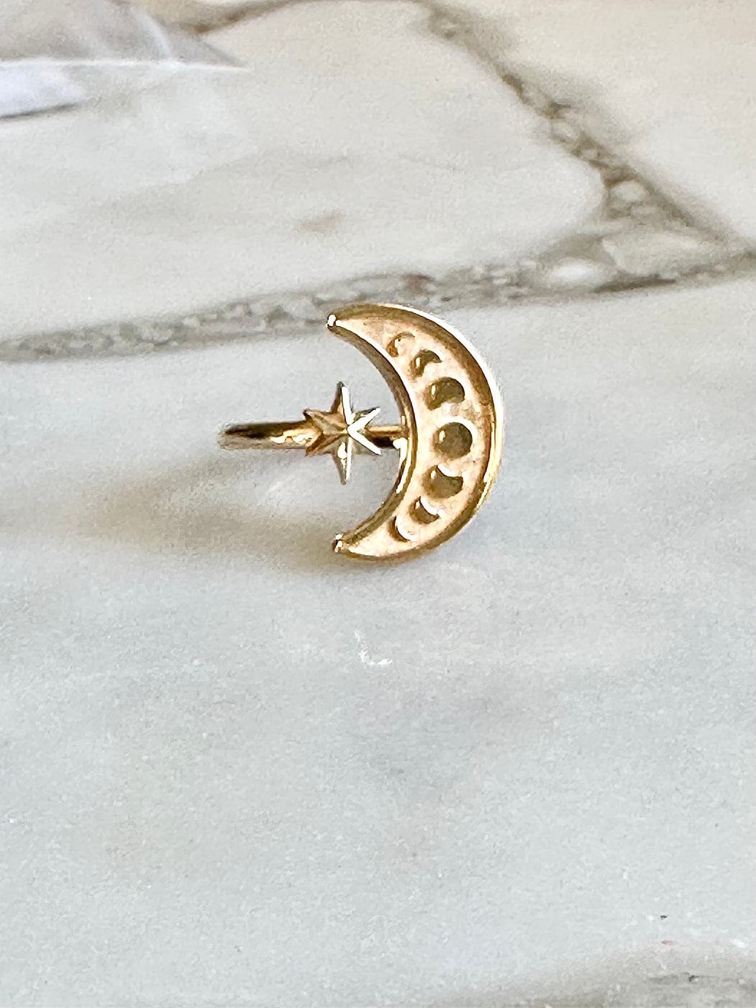 Bronze Adjustable Moon Phase Ring