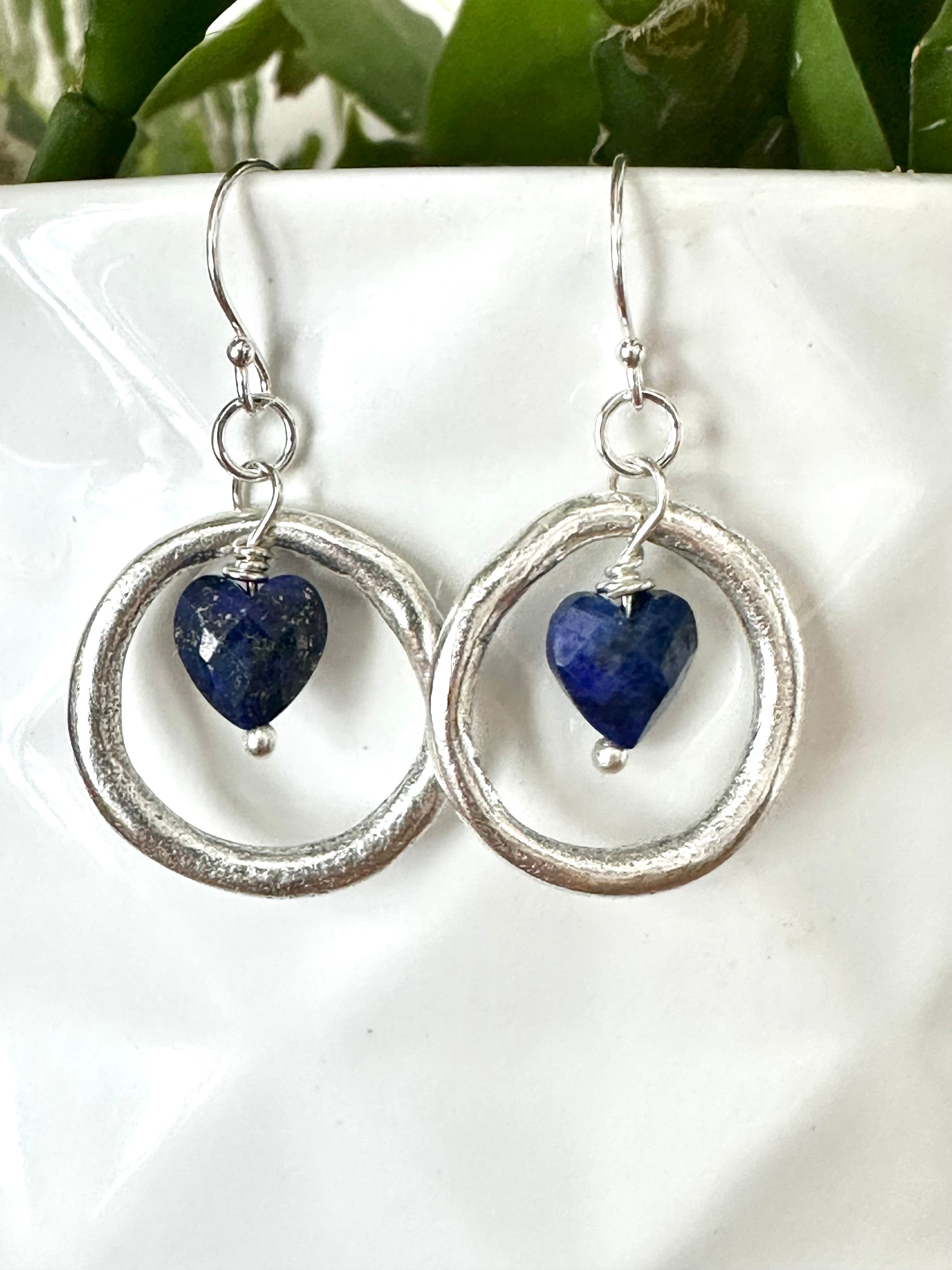 Organic Gem Hoops