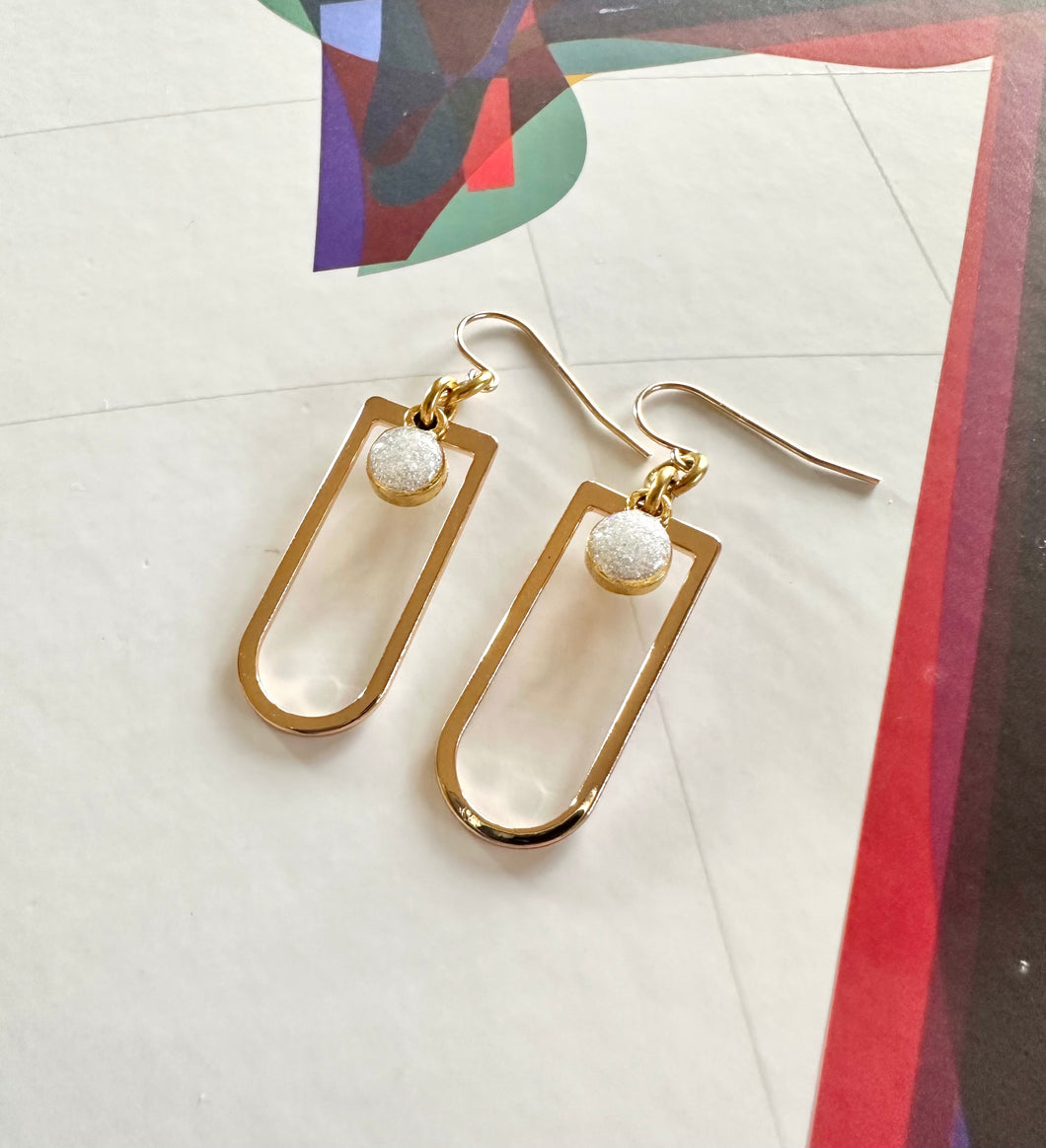 Long D Shape Earrings