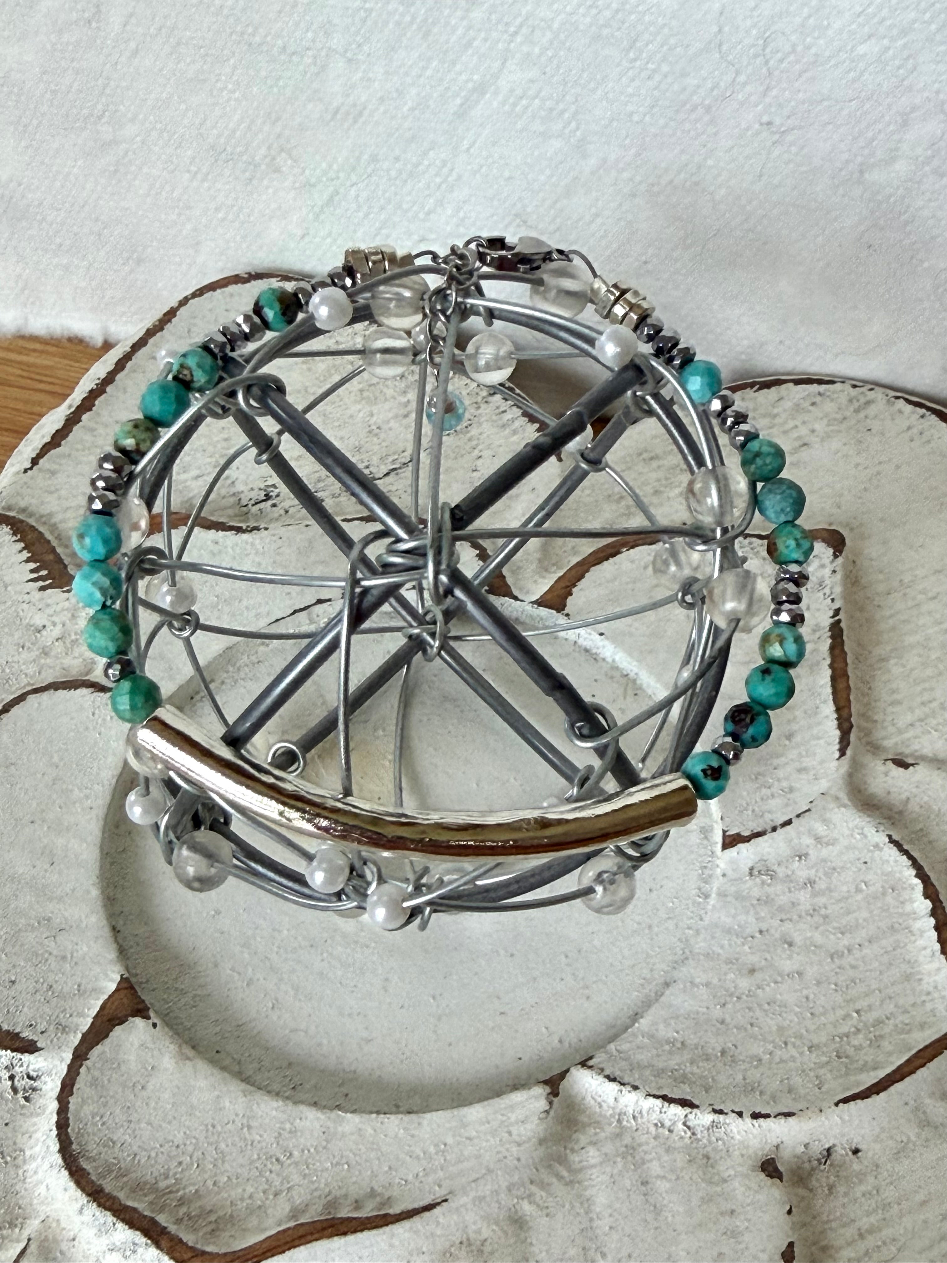 Hubei Turquoise Tube Bracelet