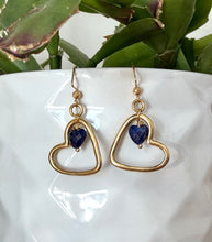 Heart in a Heart Dangle Earrings